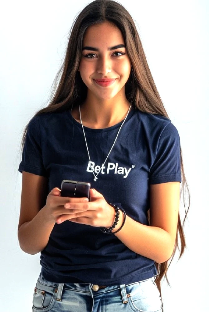 girl with the brand name on t-shirt